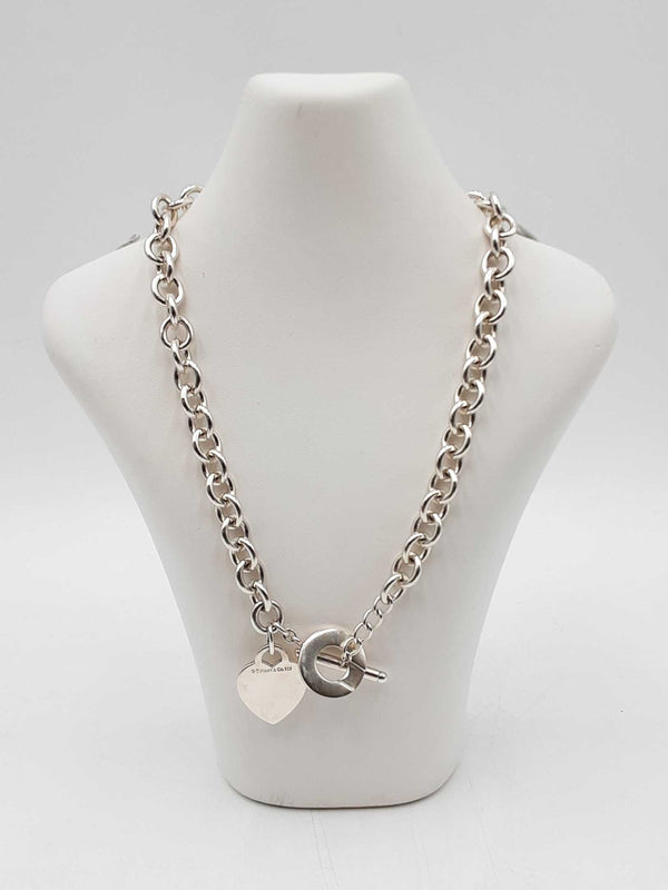 Tiffany & Co. Heart Tag Necklace Sterling Silver 75 Grams Sd0825crdu