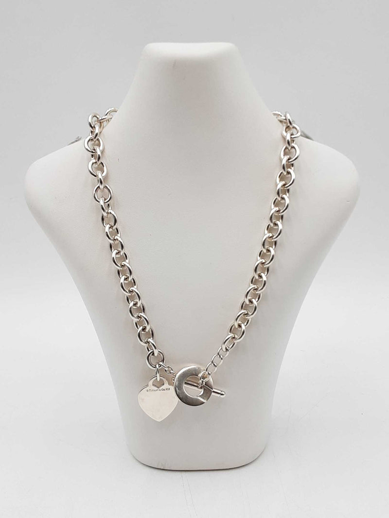 Tiffany & Co. Heart Tag Necklace Sterling Silver 75 Grams Sd0825crdu