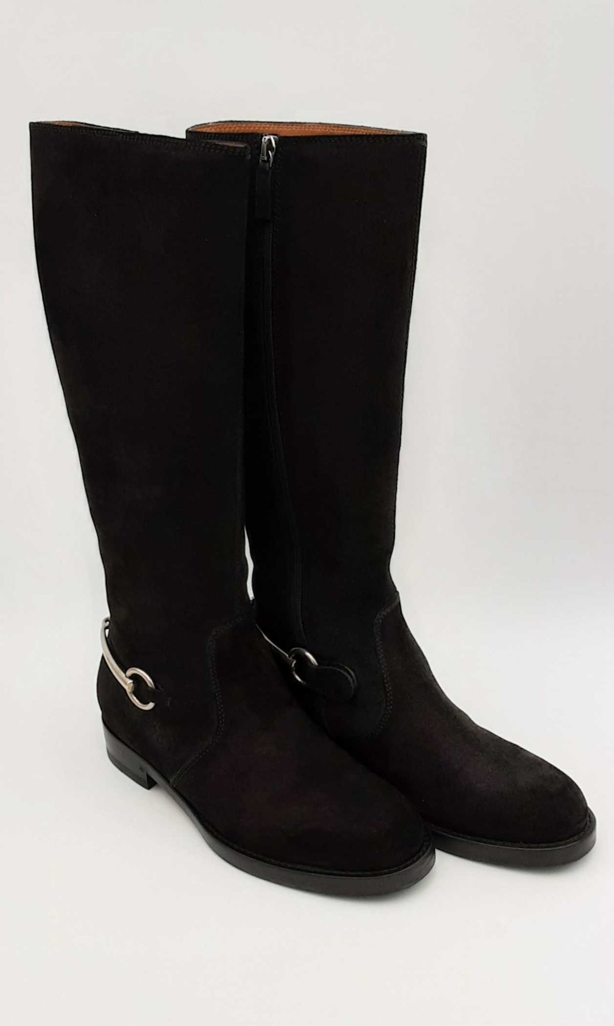 Leather cowboy boots Gucci Black size 36 IT in Leather