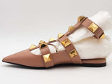Valentino Roman Stud Ankle Strap Heel Beige Size 38 Aa0626lrzsa