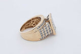 1.6cttw Diamond Ring In 10k Yellow Gold 9.8 Grams Size 7 Eb0826coxdu