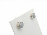 0.50 Dwt Diamond 10k Yellow Gold 2 Grams Cluster Earrings Mk1225lxzmia