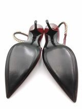 Gucci Signoria Burgundy Patent Leather Slingback Pumps Size 40 Eb0926oxzsa