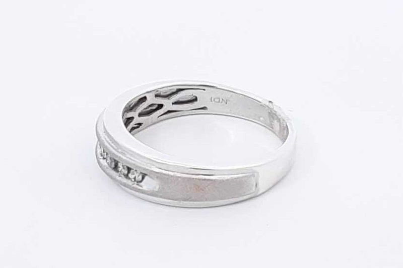 0.49ctw Diamond Ring In Sterling Silver 6.4 Grams Size 10.5 Eb1125irdu