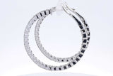 Approx. 2.48ctw Diamond Hoop Earrings In 14k White Gold 11.2 Grams Eb1124lxxzsa