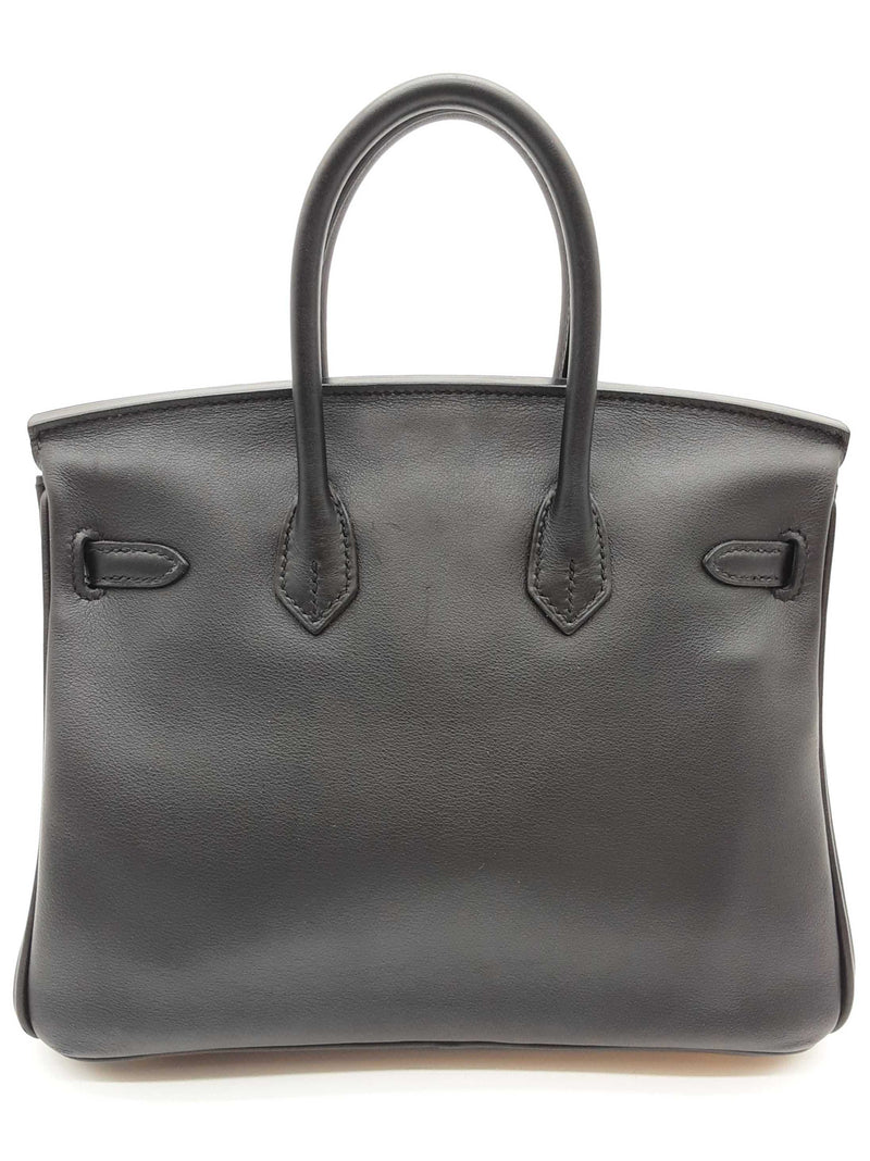 Hermes Birkin 25 Noir Black Swift Gold Hardware Handbag