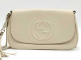 Gucci Soho Chain Flap Shoulder Bag Beige Aa1026pzxsa