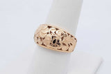 14k Yellow Gold Hisbiscus Flower Dome Ring 3.9 Grams Size 7.75 Eb0626orxdu