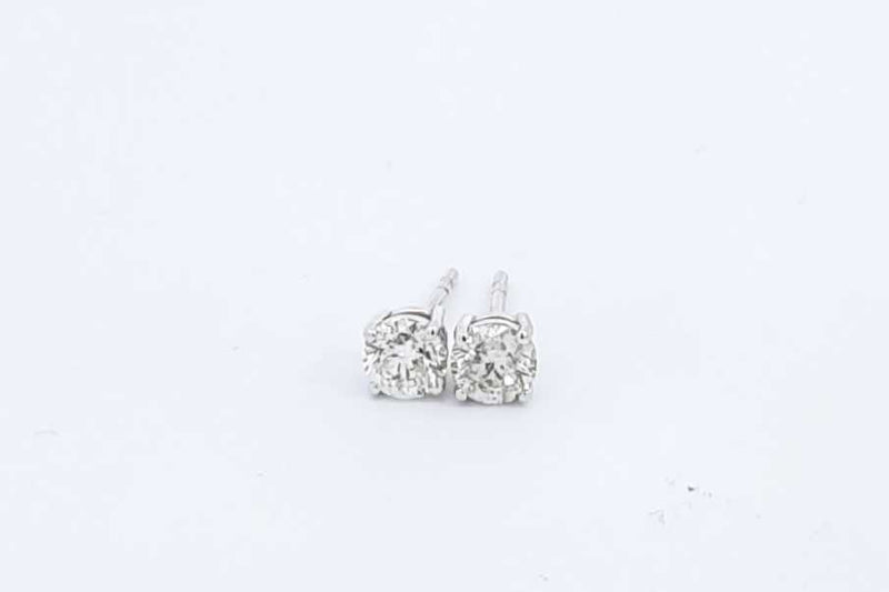 0.76 Cttw Diamond & 14k White Gold Stud Earrings 0.9 Grams Eb1224pxzdu