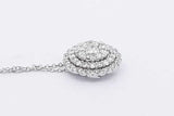 0.37cttw Effy Diamond Pendant Necklace 14k White Gold 3.9g 16-18 In Eb0526wwxsa