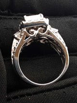 2.19 Cttw Diamond & 14k White Gold Engagement Ring 8.4g Size 7. 5 Fw0426irzdu