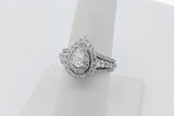 1.61cttw Diamond Ring In 10k White Gold 5.2 Grams Size 7.25 Eb0926rcrsa