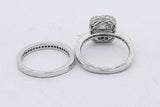 0.55cttw Diamond Wedding Set In 14k White Gold 4.6 Grams Size 4 Eb0826pxzsa