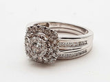 0.7 Cttw Lab Grown Diamonds 10k White Gold 6.6g Two Set Rings Size 7 Do0726wxzde