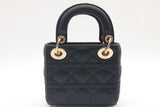Christian Dior Mini Lady Dior Quilted Cannage Top Handle Bag Eb0826loxzde