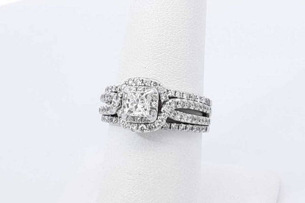1.38ctw Diamond Ring In 14k White Gold 7.9 Grams Size 6.5 Eb1225lxxzdu