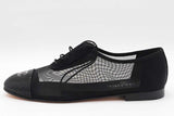 Chanel Mesh Crystal Cap Toe Cc Lace Up Oxfords Size 40 Eb1225lpxdu