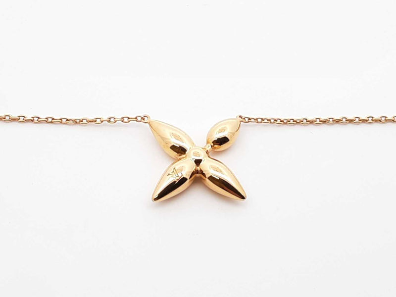 Louis Vuitton Louisette Monogram Blossom Gold-tone Fashion Necklace Fw0725lxzdu