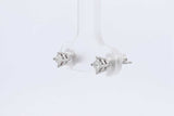 0.1cttw Princess Cut Diamond Stud Earrings In 14k White Gold 0.6 Grams Eb0626rxdu
