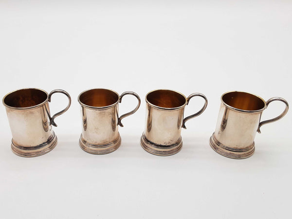 Lunt Silversmiths #582 0.925 Silver Gold Wash Tankard Cordial Cups Do0525orxde