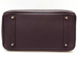 Hermes Birkin 35 Raisin Purple Clemence Palladium Hardware Handbag Do0825exzxde