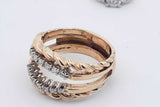 0.79cttw Diamond Wedding Set In 14k Yellow Gold 10.7 Grams Size 6.75 Eb0126ixzsa