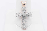 1.35cttw Diamond Cross 14k Yellow Gold Pendant 5.3 Grams Eb0426rrxsa