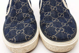 Gucci Tennis 1977 Gg Jacquard Denim Slip On Sneakers Size 6 Eb0726oxzde