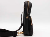 Versace La Medusa Leather Sling Backpack Black Aa0926orzsa