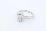 1.31cttw Diamond Ring In 14k White Gold 4.1 Grams Size 6.75 Eb0826lrxzde