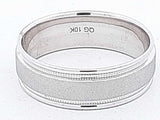 10k White Gold 4.9 Grams Plain Wedding Band Size 10 Aa0926oorsa