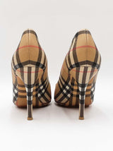 Burberry Aubri Pumps In Vintage Check Coated Canvas Size Eu 39.5 Fw0226lozdu
