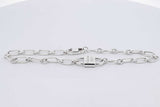 Tiffany & Co. 1837 Double Lock Sterling Silver Bracelet 7.1g 8 Inch Eb0426oxzsa