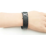 Louis Vuitton Lv Slim Monogram Eclipse Bracelet 9 Inch Sd0825lrzsa