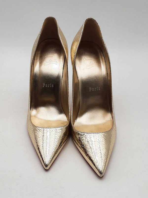 Christian Louboutin So Kate Gold Metallic Heels Size 39.5 Eb0125lxzsa