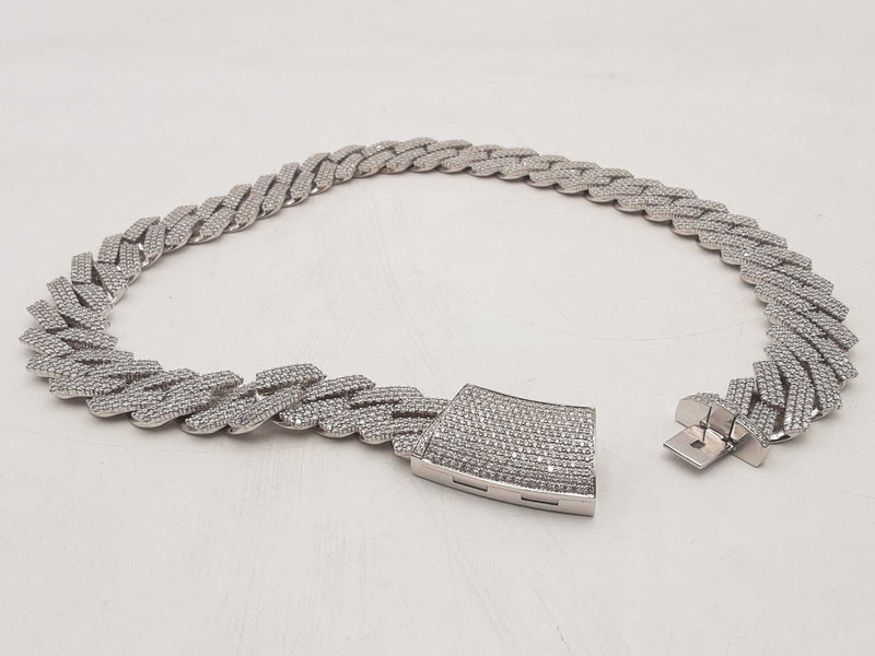 42.4 Cttw Diamond 14k White Gold 365.8 G Cuban Chain 22 In Aa1224wixzxsa