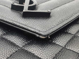 Yves Saint Laurent Envelope Triquilt Black Leather Shoulder Bag Eb1125cxzde