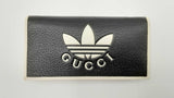 Gucci X Adidas Black & White Leather Wallet On Chain Fw1124wrxdu