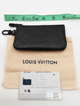 Louis Vuitton Black Empriente Monogram Embossed Leather Coin Pouch Do0726lxzde