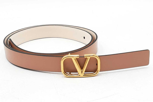 Valentino Reversible Belt With Gold Tone Buckle Size 75/30 (F) Eb1125exdu