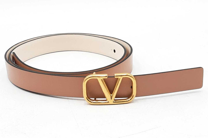 Valentino Reversible Belt With Gold Tone Buckle Size 75/30 (F) Eb1125exdu