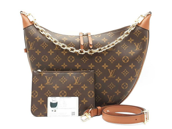 Louis Vuitton Loop Hobo Bag In Bicolor Monogram Coated Canvas Fw1025lpxzdu