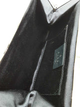 Gucci Navy Blue Velvet Embroidered Clutch Eb0926crxde