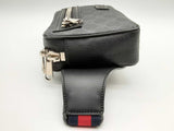 Gucci 474293 Black Gg Supreme Coated Canvas Zip Pocket Belt Bag Do1024rxzde