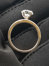 1.58 Ct Lab-grown Diamond  & 14k Gold Solitaire Ring 2.5 Grams Size 6.5 Fwcrzdu