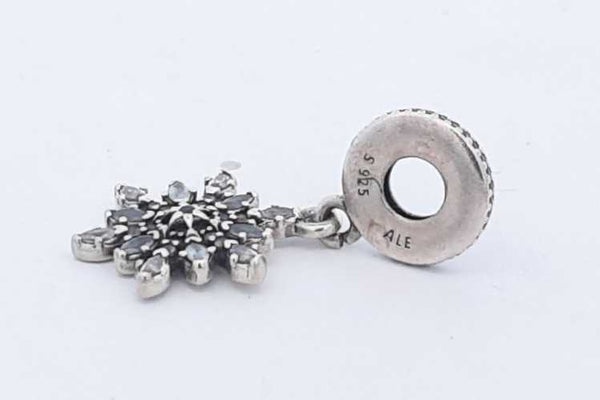 Pandora Sterling Silver Snowflake Dangle Charm 2.8 Grams Eb0824rsa