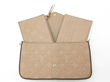 Louis Vuitton Félicie Pochette In Turtledove Beige Monogram Empreinte Leather Fw0726ixzdu