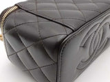 Chanel Dark Brown Quilted Lambskin Pillow Crush Vanity Case Eb1026olxzsa