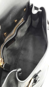 Tom Ford Zipper Strap Black Leather Shoulder Bag Fw0824pcrdu