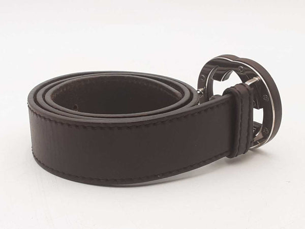 Gucci Interlocking Guccima Brown Belt Sd0725crsa